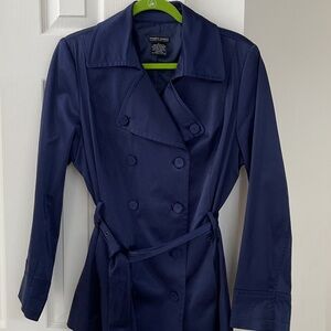 Pamela Dennis Navy Trench Coat